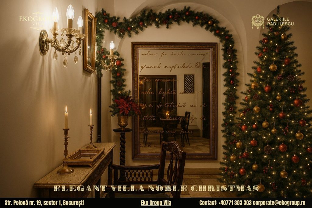 Eko Group Vila și decoratiuni de craciun în stil interbelic: Eleganța nobiliară readusă la viață în Crăciunul anilor ’30 3 Eko Group Vila și decoratiuni de craciun în stil interbelic: Eleganța nobiliară readusă la viață în Crăciunul anilor ’30